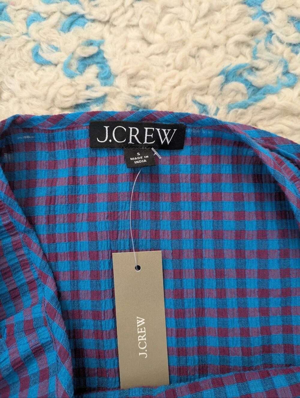 Jcrew Gingham Swim Wrap Skirt